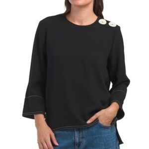 ZARA WOMAN Black  Button Detail Tunic